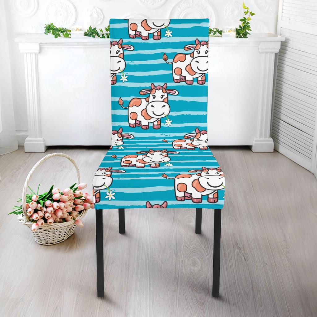 Cow Cute Print Pattern Dinning Chair Slipper-JTAMIGO.COM