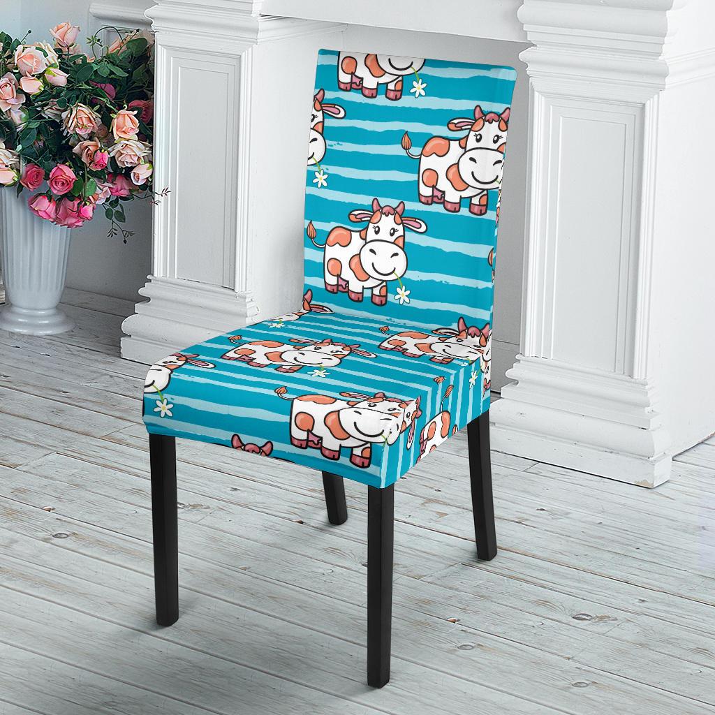 Cow Cute Print Pattern Dinning Chair Slipper-JTAMIGO.COM