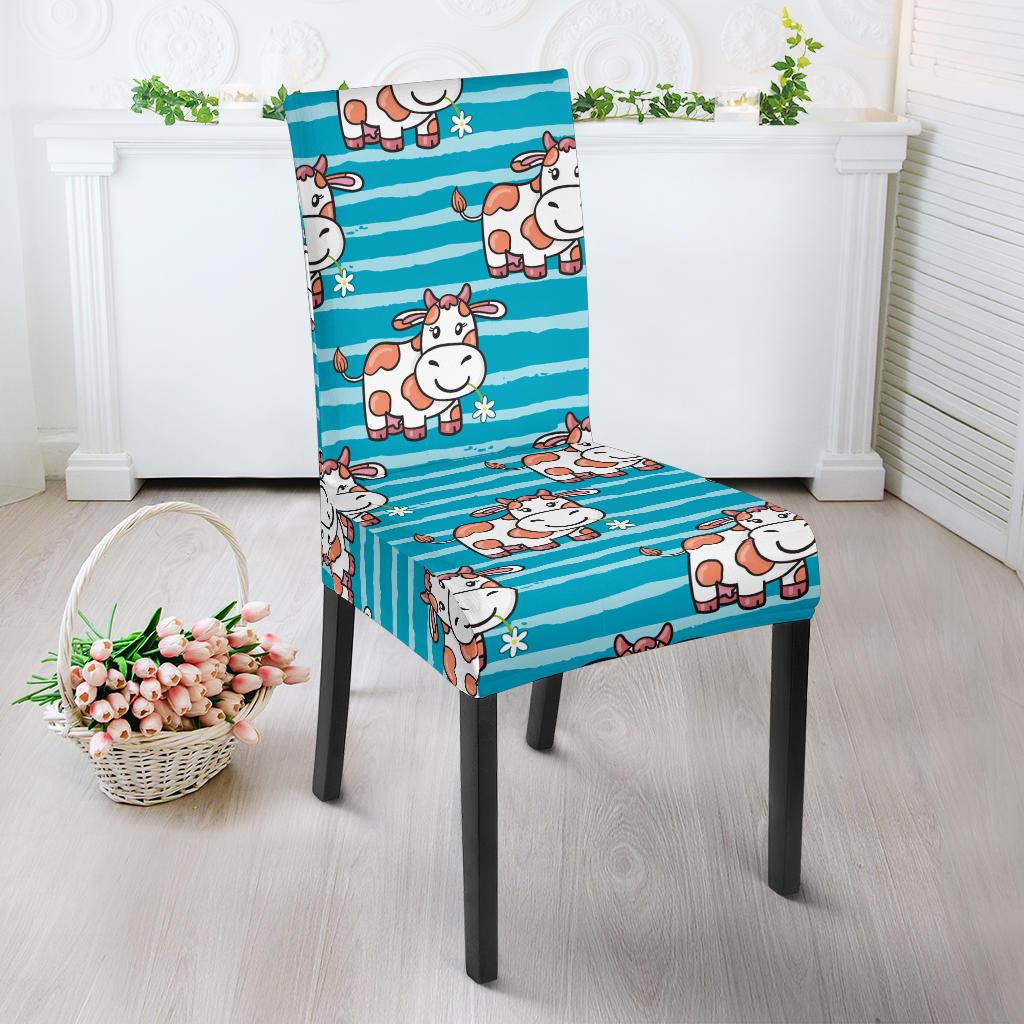 Cow Cute Print Pattern Dinning Chair Slipper-JTAMIGO.COM