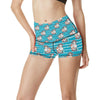 Cow Cute Print Pattern High Waisted Spandex Shorts-JTAMIGO.COM