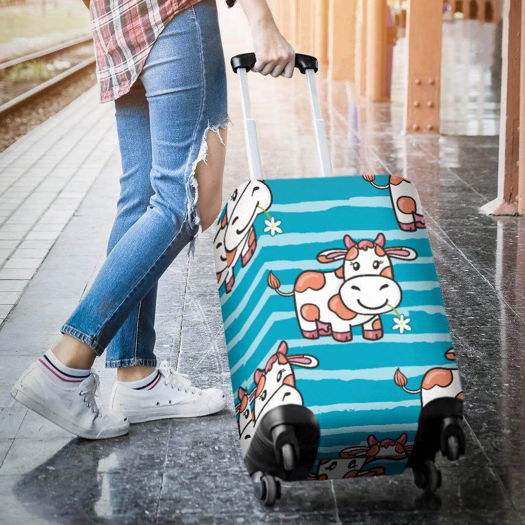 Cow Cute Print Pattern Luggage Cover Protector