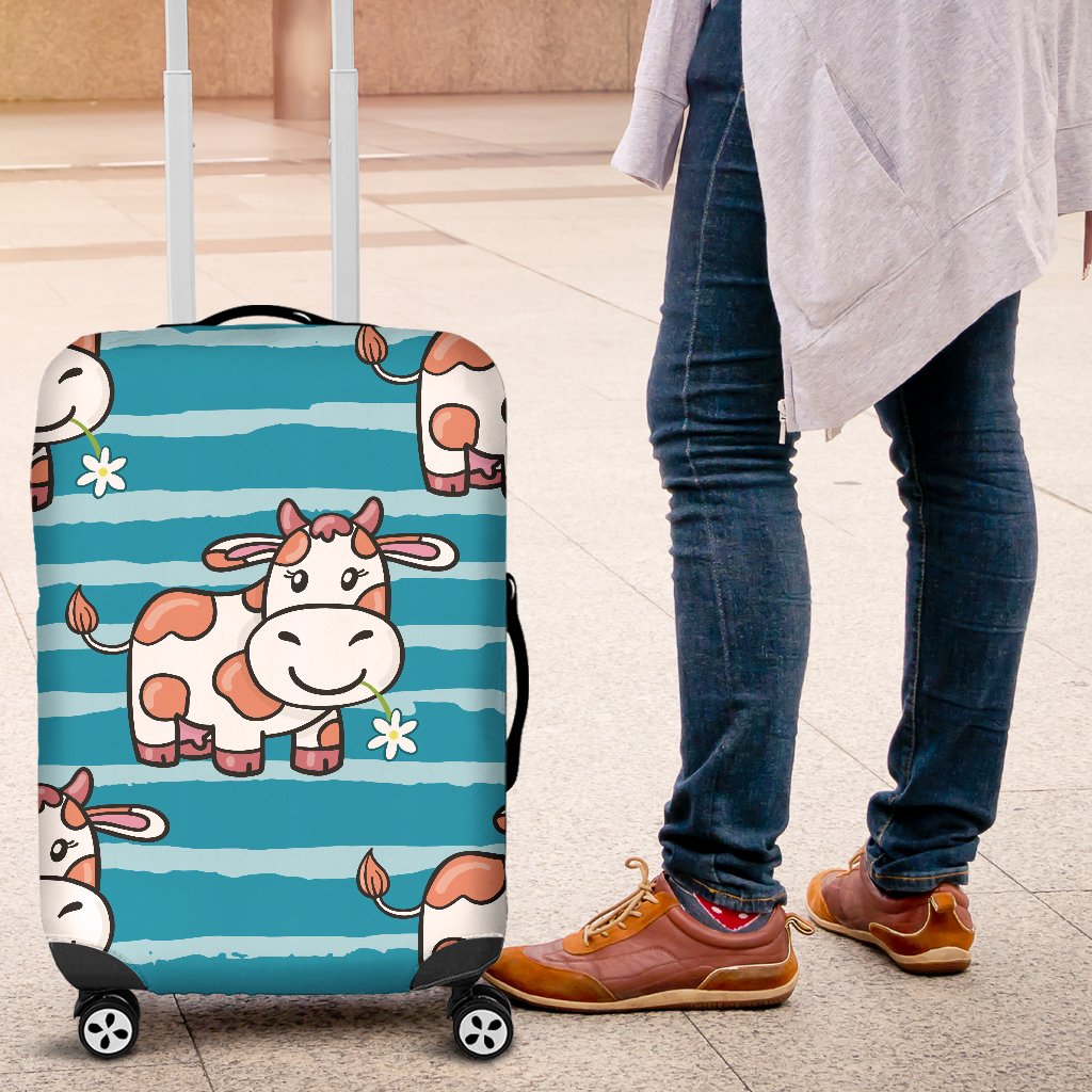Cow Cute Print Pattern Luggage Cover Protector