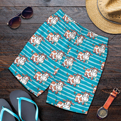Cow Cute Print Pattern Mens Shorts-JTAMIGO.COM