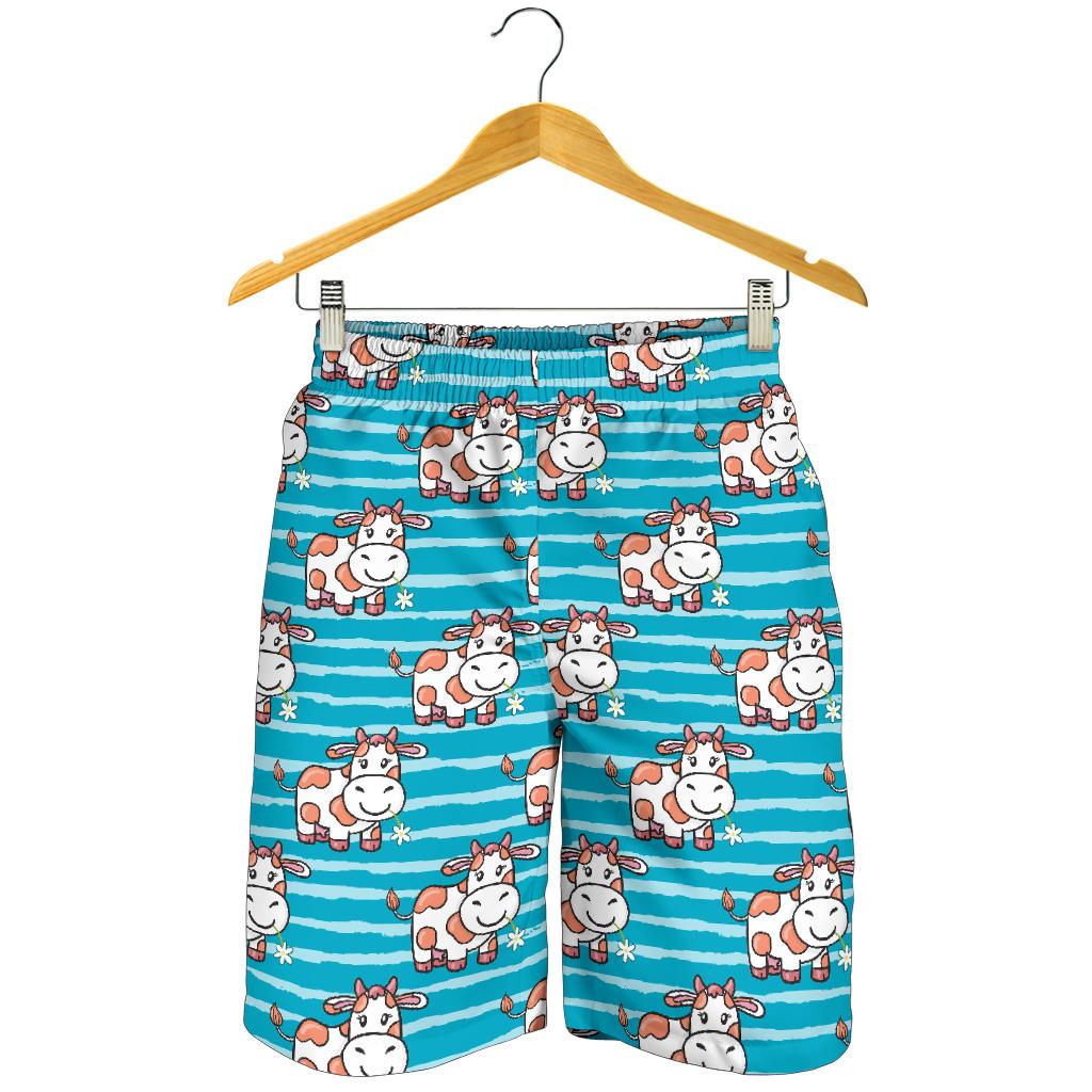 Cow Cute Print Pattern Mens Shorts-JTAMIGO.COM