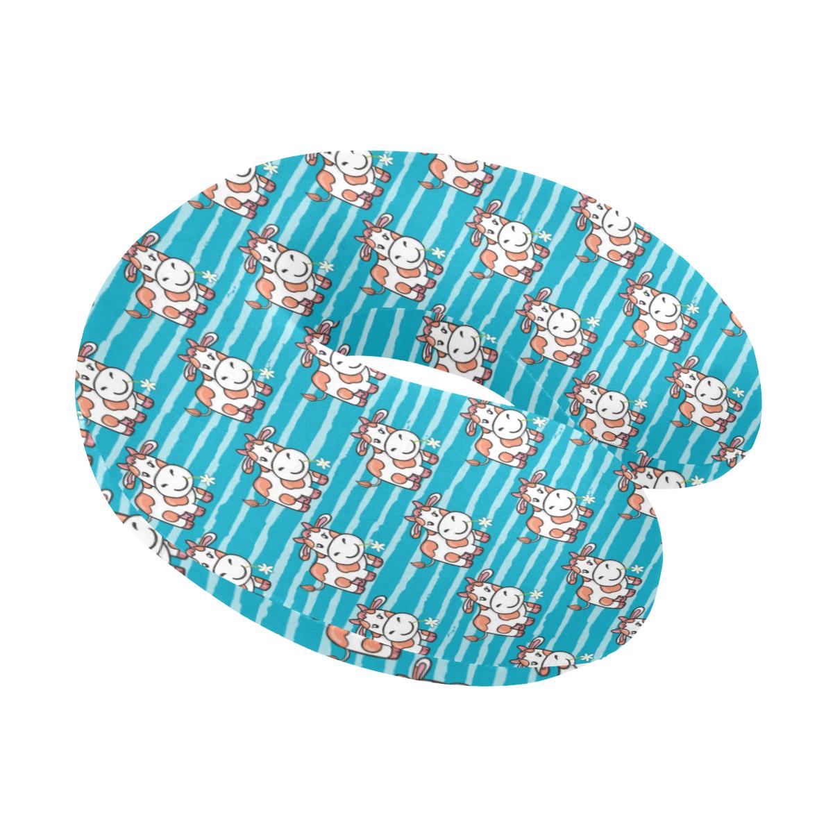 Cow Cute Print Pattern U-Shaped Travel Neck Pillow-JTAMIGO.COM