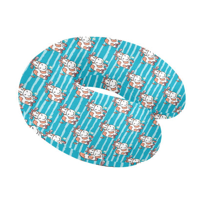 Cow Cute Print Pattern U-Shaped Travel Neck Pillow-JTAMIGO.COM