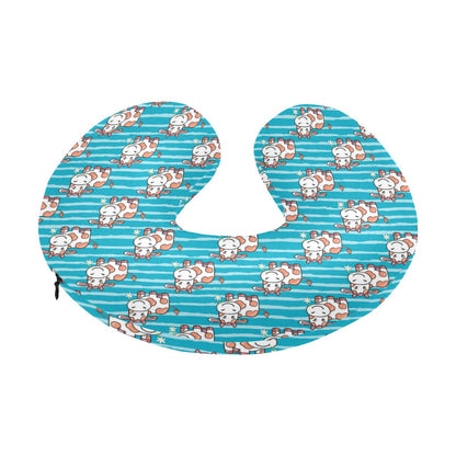 Cow Cute Print Pattern U-Shaped Travel Neck Pillow-JTAMIGO.COM