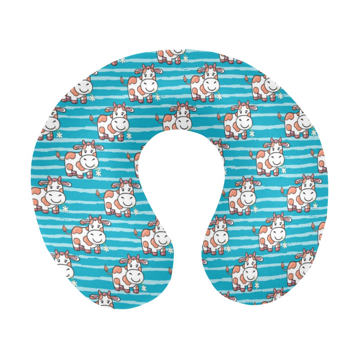 Cow Cute Print Pattern U-Shaped Travel Neck Pillow-JTAMIGO.COM