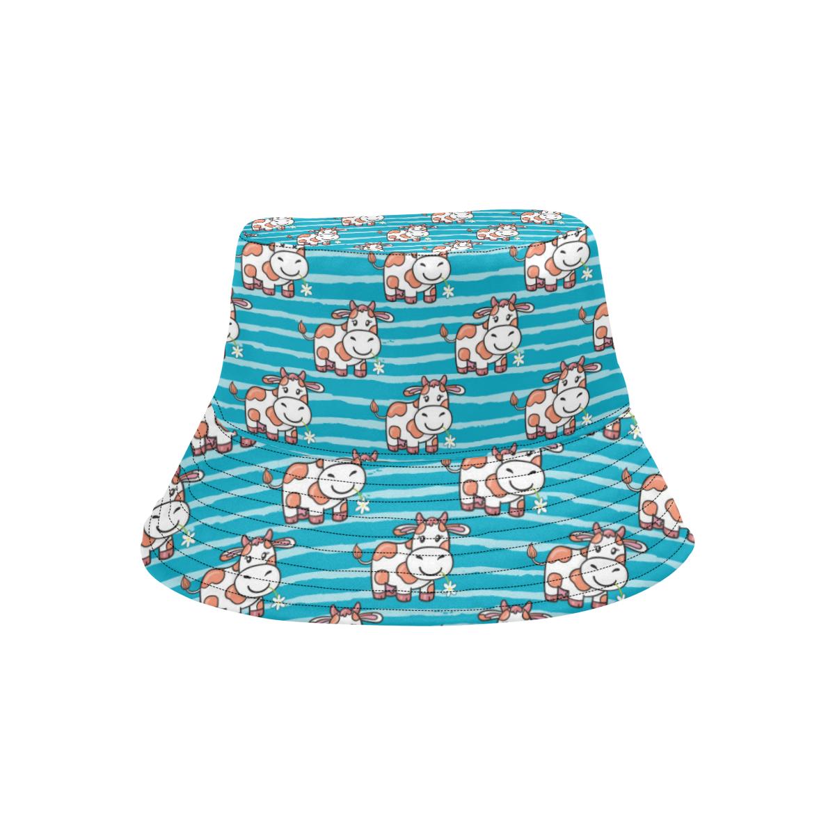 Cow Cute Print Pattern Unisex Bucket Hat