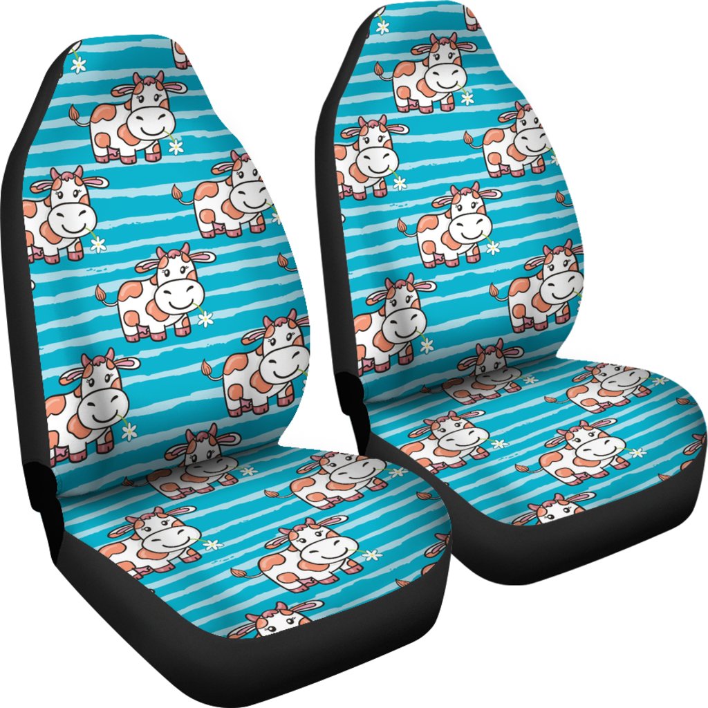 Cow Cute Print Pattern Universal Fit Car Seat Covers