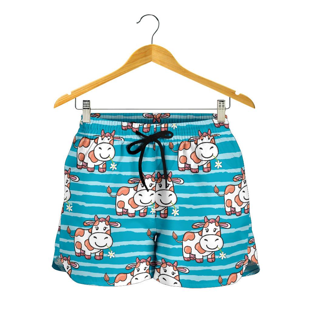 Cow Cute Print Pattern Women Shorts-JTAMIGO.COM