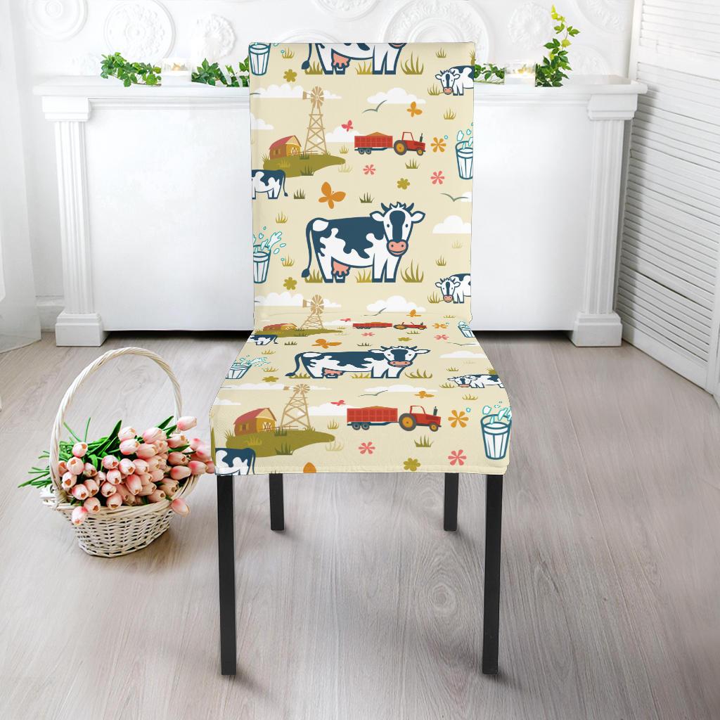 Cow Farm Design Print Dinning Chair Slipper-JTAMIGO.COM
