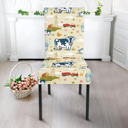 Cow Farm Design Print Dinning Chair Slipper-JTAMIGO.COM