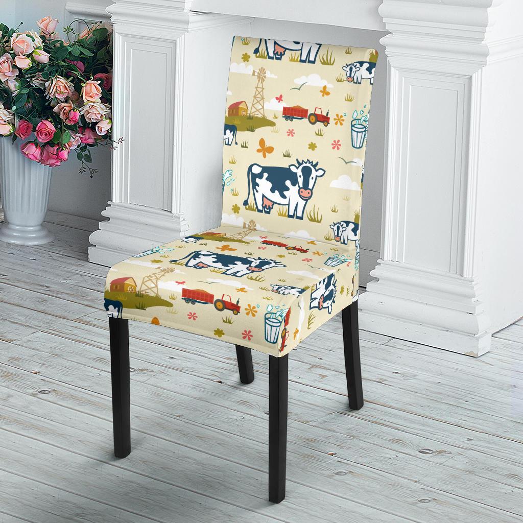 Cow Farm Design Print Dinning Chair Slipper-JTAMIGO.COM