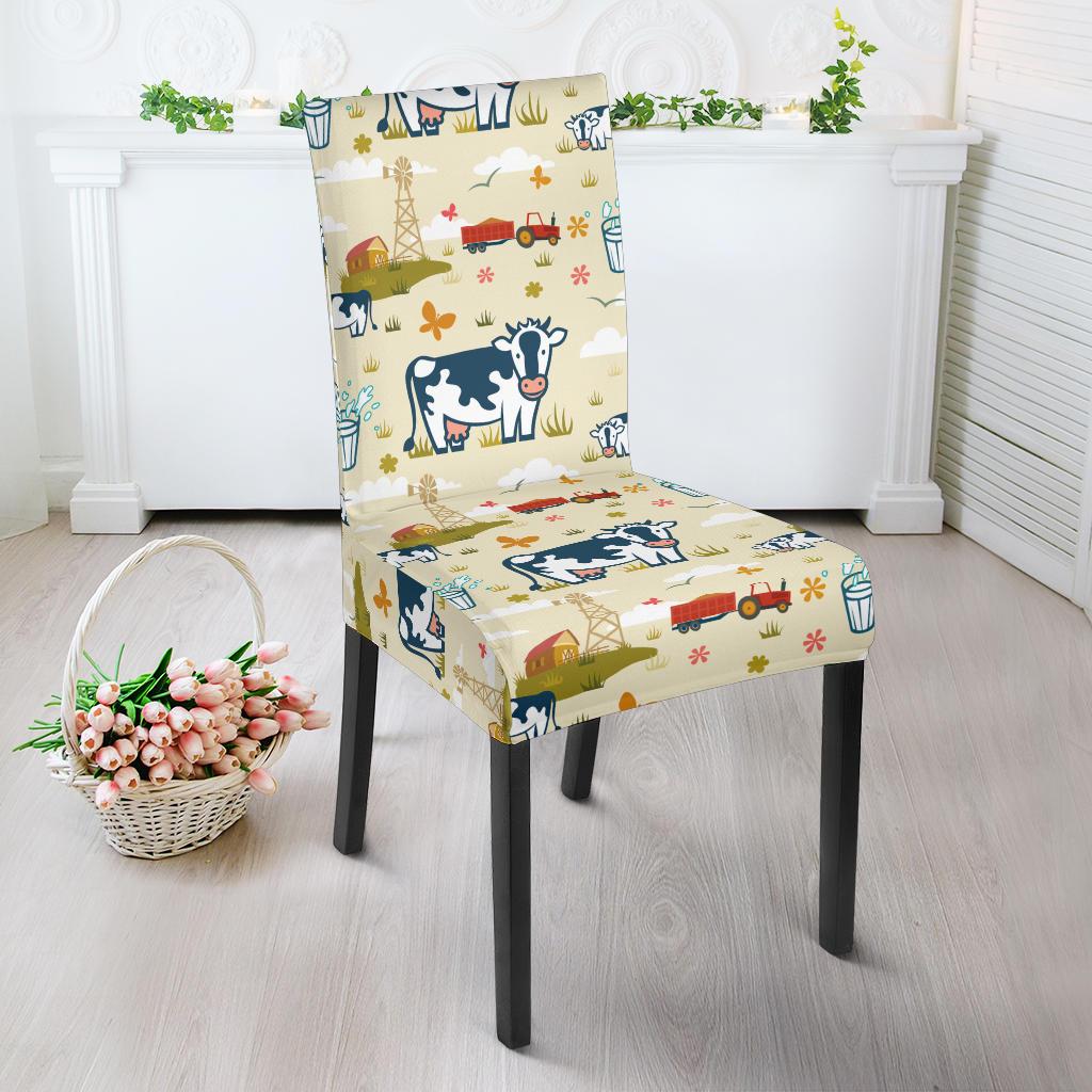 Cow Farm Design Print Dinning Chair Slipper-JTAMIGO.COM