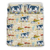 Cow Farm Design Print Duvet Cover Bedding Set