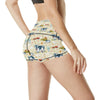 Cow Farm Design Print High Waisted Spandex Shorts-JTAMIGO.COM