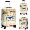 Cow Farm Design Print Luggage Cover Protector