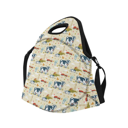 Cow Farm Design Print Neoprene Lunch Bag (Model 1669)(Large)-JTAMIGO.COM