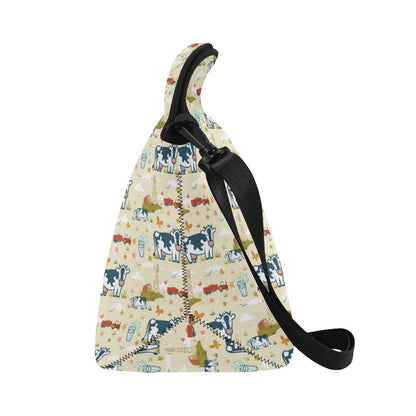 Cow Farm Design Print Neoprene Lunch Bag (Model 1669)(Large)-JTAMIGO.COM
