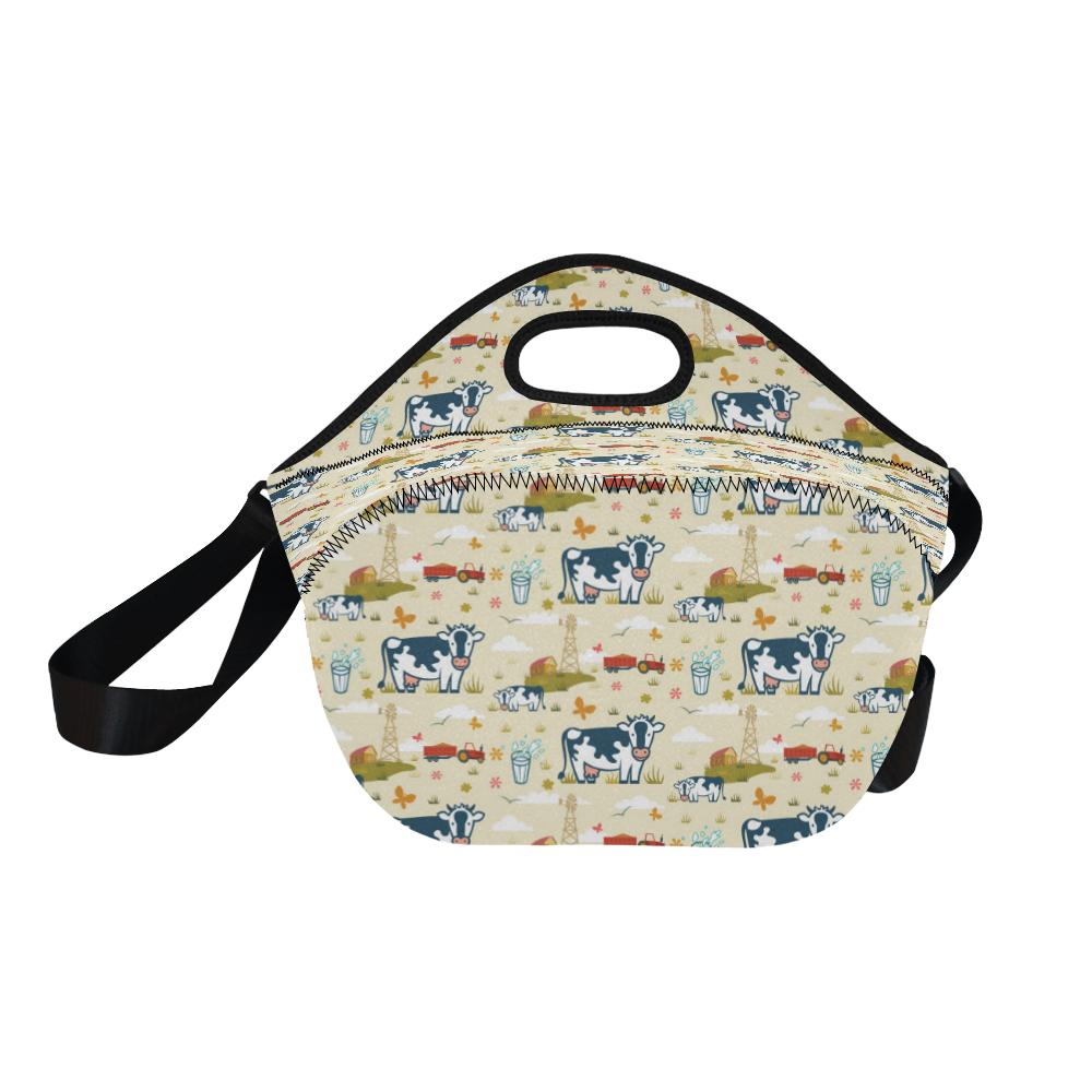 Cow Farm Design Print Neoprene Lunch Bag (Model 1669)(Large)-JTAMIGO.COM