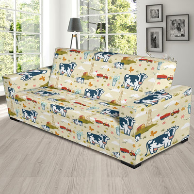 Cow Farm Design Print Sofa Slipcover-JTAMIGO.COM