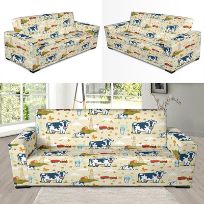 Cow Farm Design Print Sofa Slipcover-JTAMIGO.COM