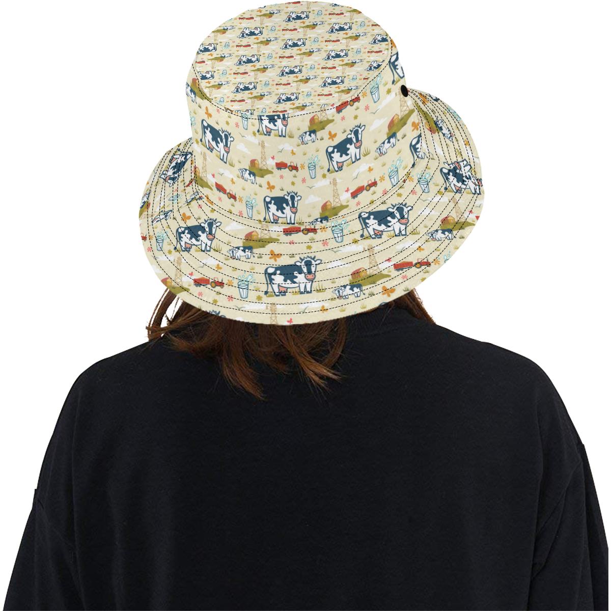 Cow Farm Design Print Unisex Bucket Hat