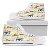 Cow Farm Design Print Women High Top Shoes