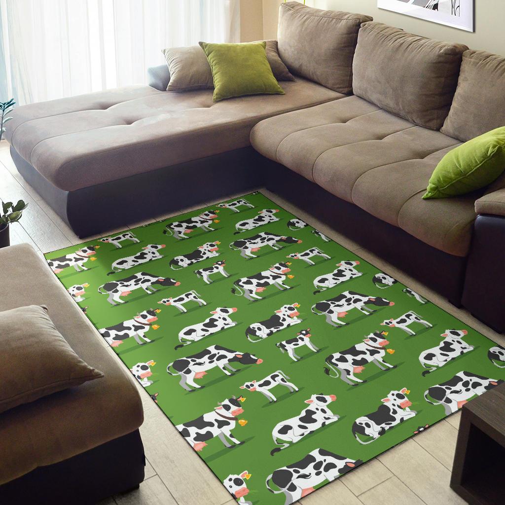 Cow Happy Print Pattern Area Rugs-JTAMIGO.COM