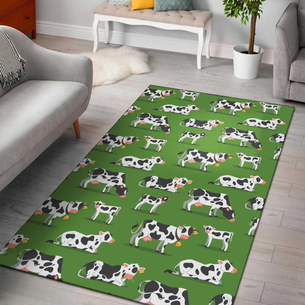 Cow Happy Print Pattern Area Rugs-JTAMIGO.COM