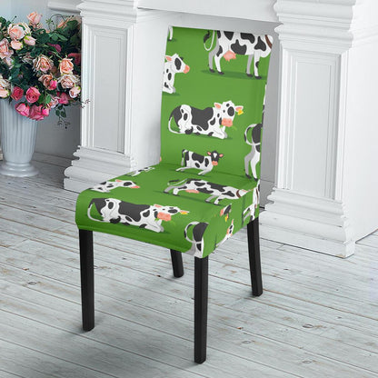 Cow Happy Print Pattern Dinning Chair Slipper-JTAMIGO.COM