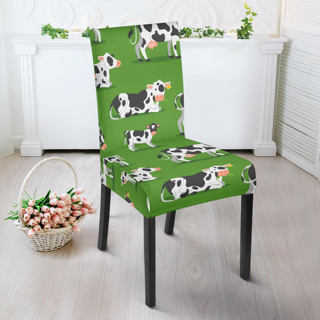 Cow Happy Print Pattern Dinning Chair Slipper-JTAMIGO.COM