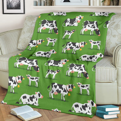Cow Happy Print Pattern Fleece Blanket