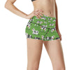 Cow Happy Print Pattern High Waisted Spandex Shorts-JTAMIGO.COM