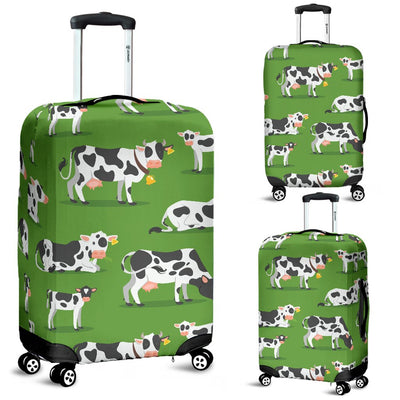 Cow Happy Print Pattern Luggage Cover Protector