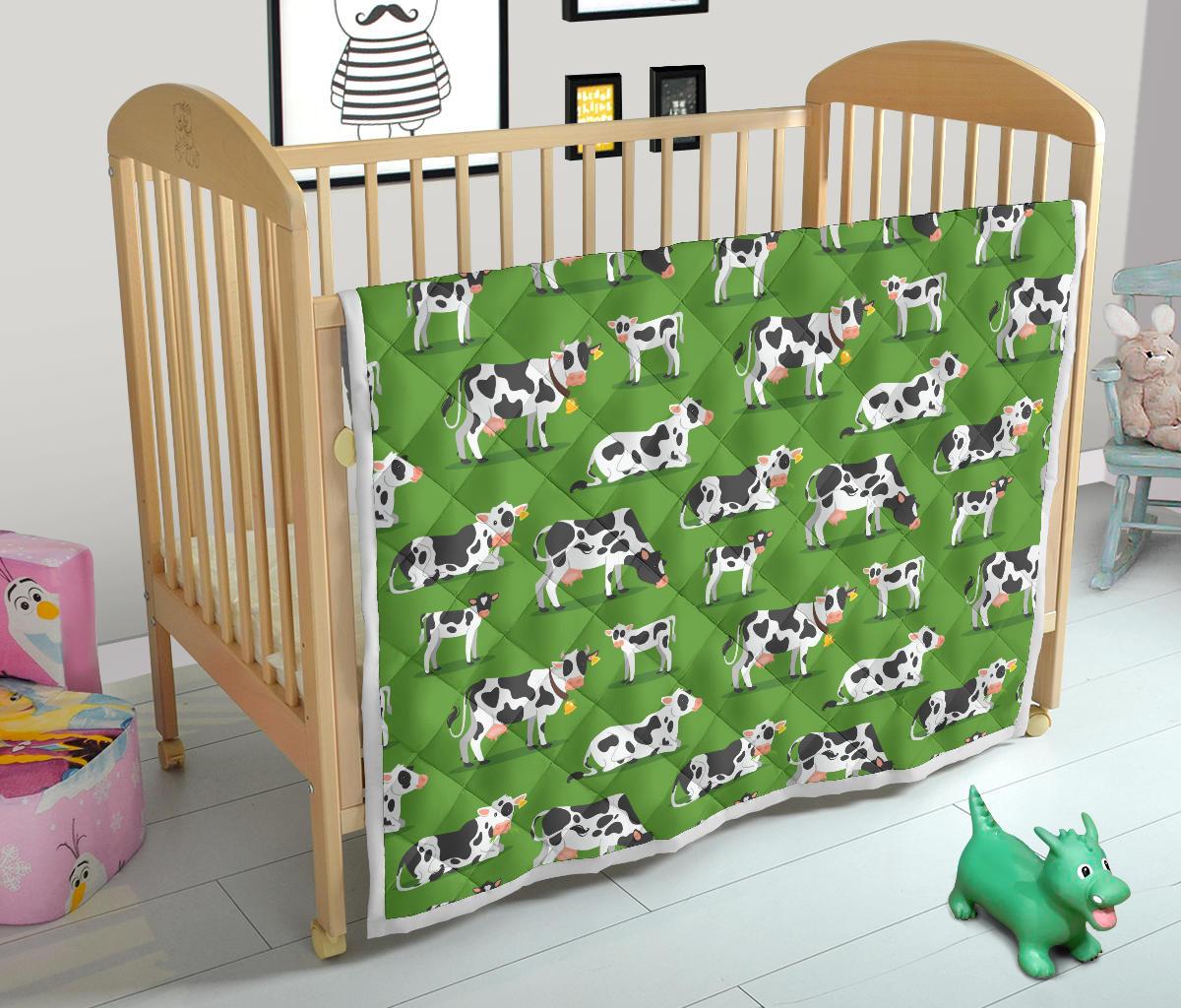Cow Happy Print Pattern Premium Quilt-JTAMIGO.COM