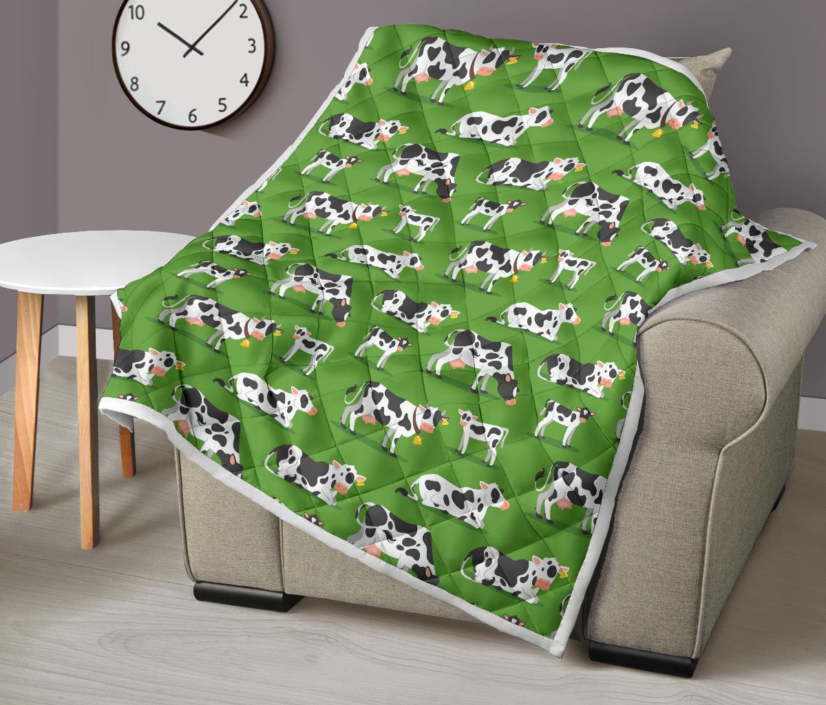 Cow Happy Print Pattern Premium Quilt-JTAMIGO.COM