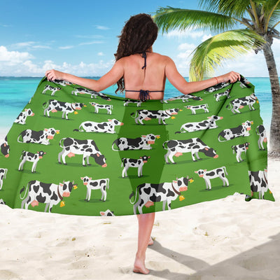 Cow Happy Print Pattern Sarong Pareo Wrap