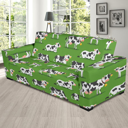 Cow Happy Print Pattern Sofa Slipcover-JTAMIGO.COM