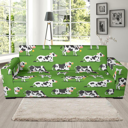 Cow Happy Print Pattern Sofa Slipcover-JTAMIGO.COM