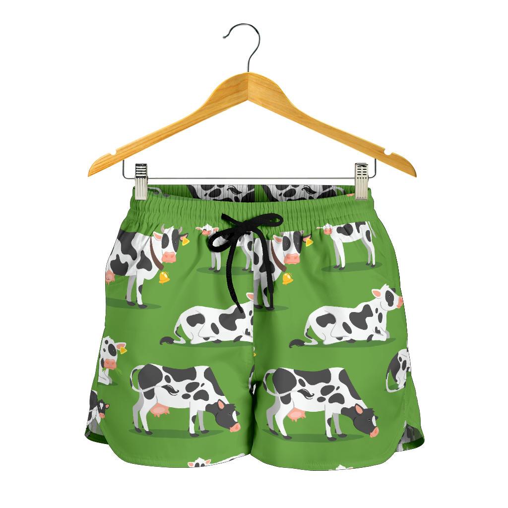 Cow Happy Print Pattern Women Shorts-JTAMIGO.COM