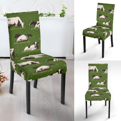 Cow on Grass Print Pattern Dinning Chair Slipper-JTAMIGO.COM