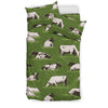 Cow on Grass Print Pattern Duvet Bedding Set
