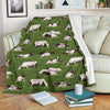 Cow On Grass Print Pattern Fleece Blanket