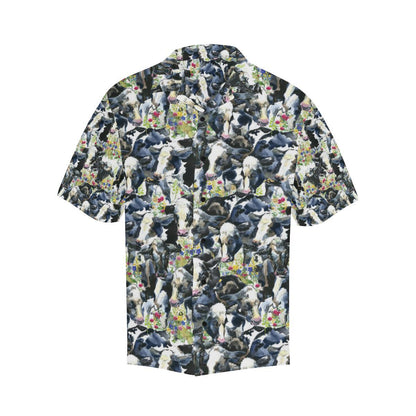 Cow Watercolor Print Pattern Men Aloha Hawaiian Shirt