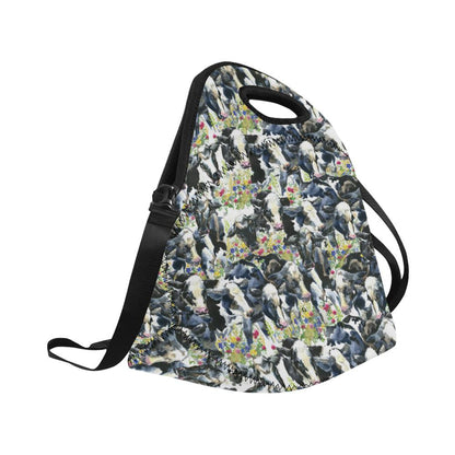 Cow Watercolor Print Pattern Neoprene Lunch Bag (Model 1669)(Large)-JTAMIGO.COM