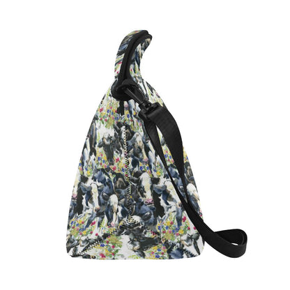 Cow Watercolor Print Pattern Neoprene Lunch Bag (Model 1669)(Large)-JTAMIGO.COM