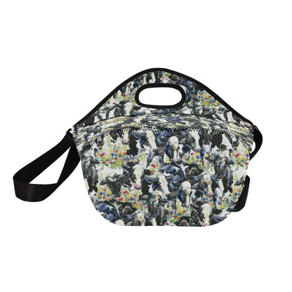 Cow Watercolor Print Pattern Neoprene Lunch Bag (Model 1669)(Large)-JTAMIGO.COM