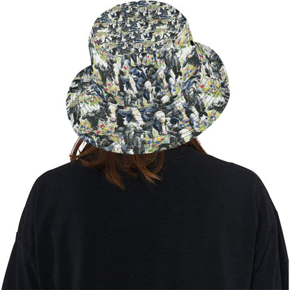 Cow Watercolor Print Pattern Unisex Bucket Hat